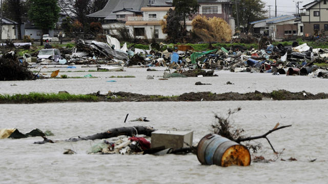 Floodwaters rising in northeast Japan  