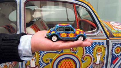 VW Bug with Bead Art 