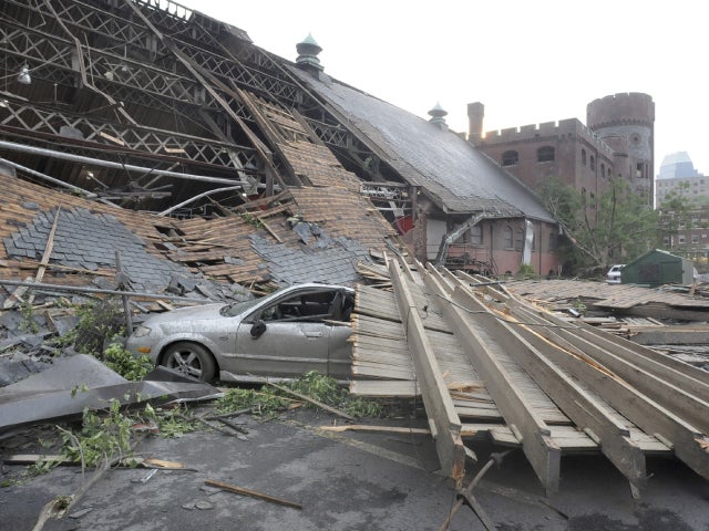 Tornado damage in Springfield, Mass. 