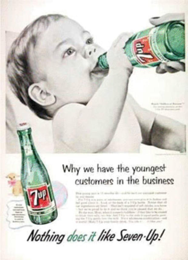 Baby drinks 7up 