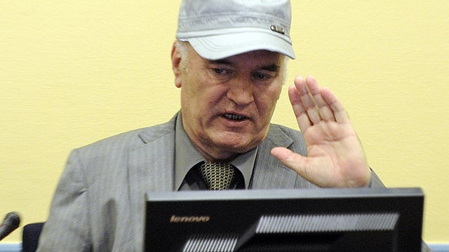 Ratko Mladic faces war crimes tribunal at The Hague 