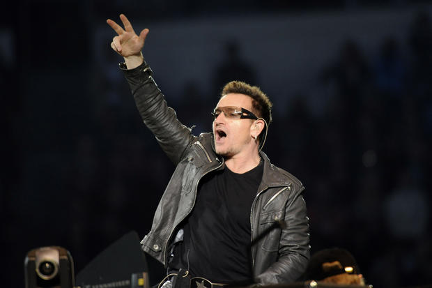 Irish band U2 singer Bono 