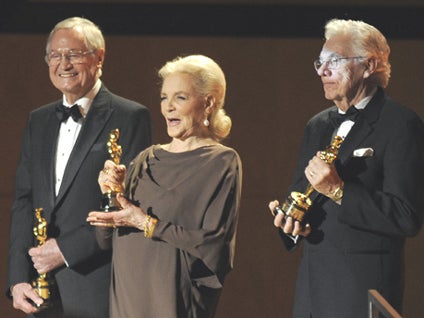 Roger Corman, Lauren Bacall and Gordon Willis