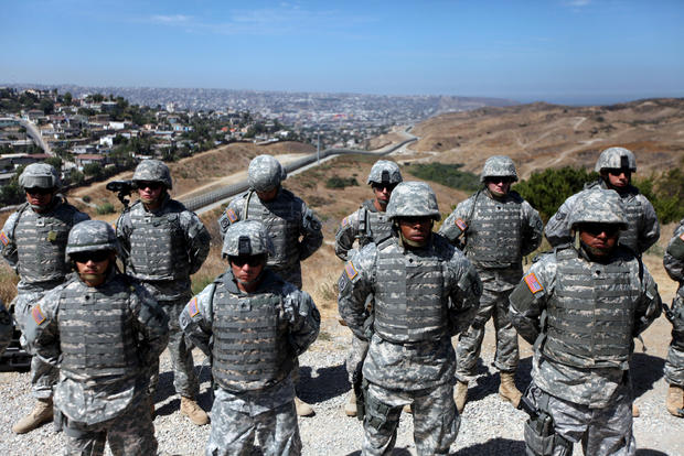 National Guard Troops along California border 