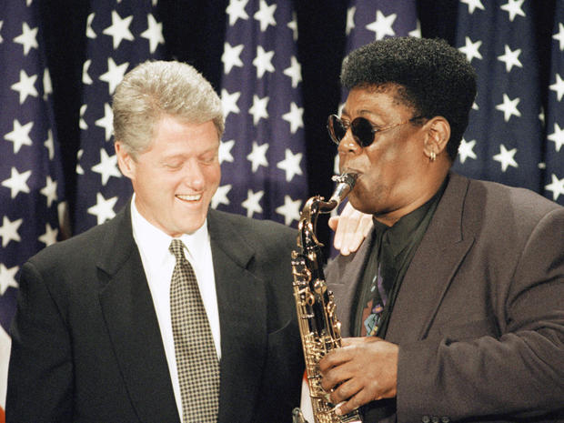 Clarence Clemons and Bill Clinton 