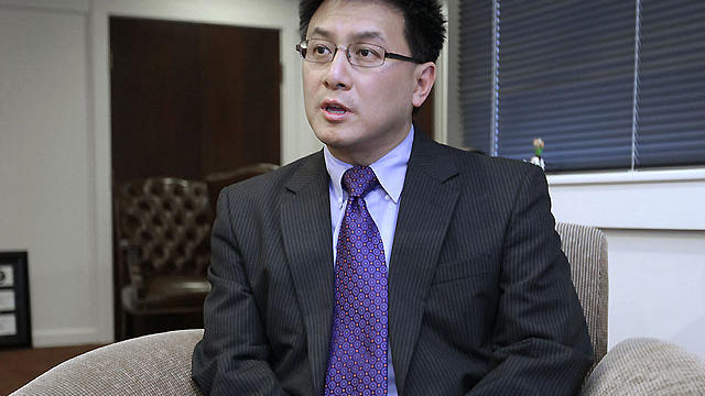 Controller John Chiang discusses his decision to halt paychecks for all 120 state lawmakers after they failed to come up with a balanced budget by the June 15th deadline, during an interview with the Associated Press in Sacramento, Calif., June 21, 2011.  