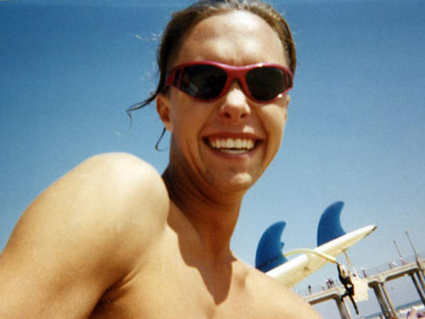 Michael Golub, aka "California Mike," on the beach in 1996. 