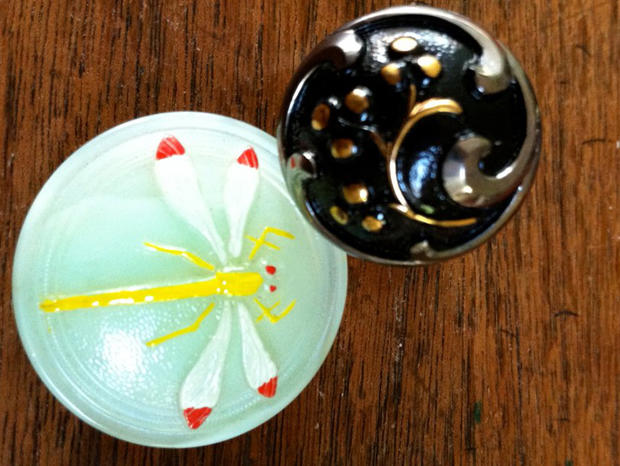 Czech glass buttons at The Frying Pan gallery 