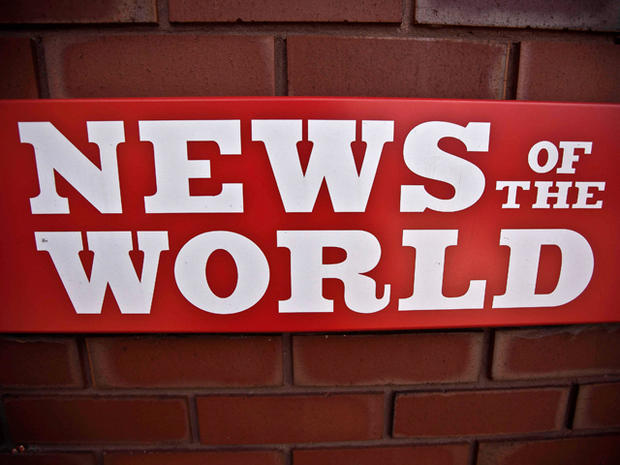 A News of the World sign 
