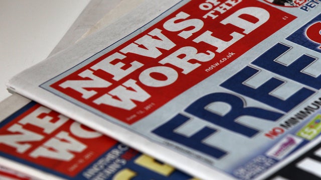 A News of the World sign 