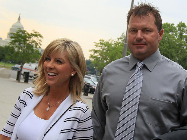 Roger Clemens and his wife Debbie  