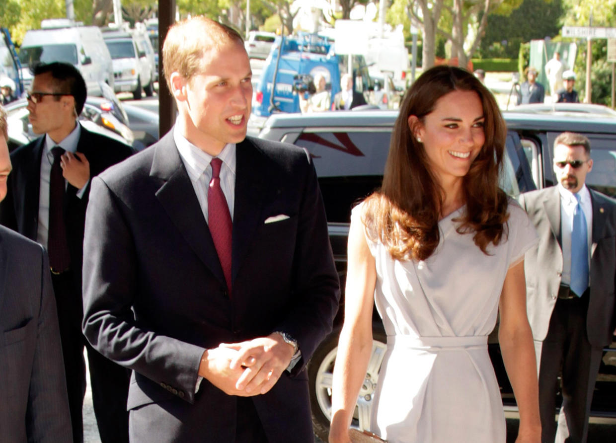 William and Kate arrive in California