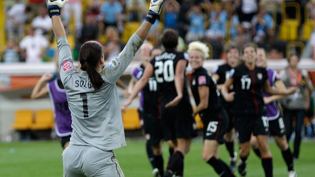 Hope Solo celebrates 