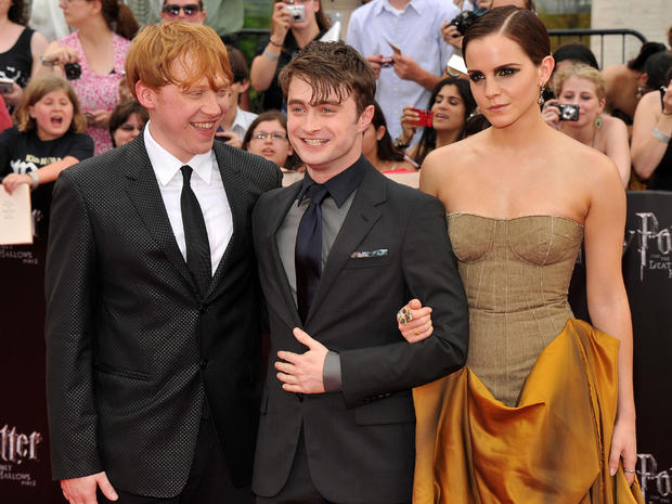 L-R Daniel Radcliffe, J.K Rowling, Emma Watson and Rupert Grint at world premiere in London last week of "Harry Potter and the Deathly Hallows: Part 2" 