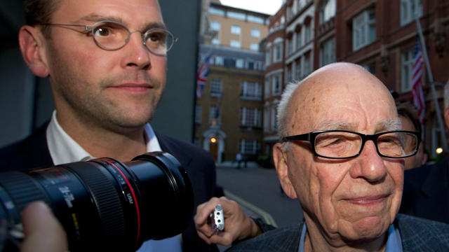Chairman of News Corporation Rupert Murdoch and his son James Murdoch 