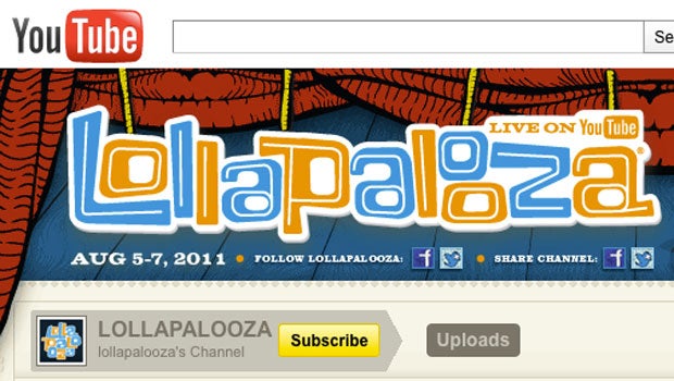 YouTube to stream Lollapalooza, Austin City Limits 