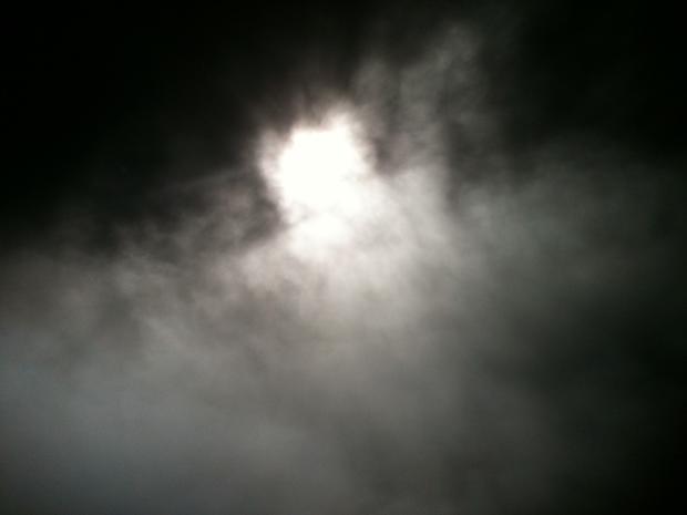 Sun through a cloud in Fairfield 