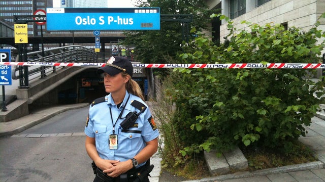Security officer at Oslo's central train station 