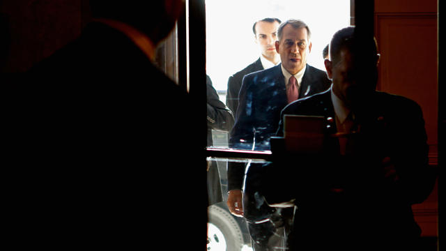 Speaker of the House John Boehner arrives at the U.S. Capitol July 27, 2011 in Washington. 