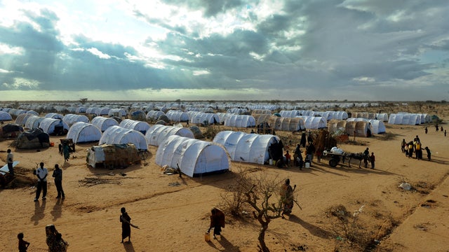 Somali refugees at the sprawling Dadaab camp 