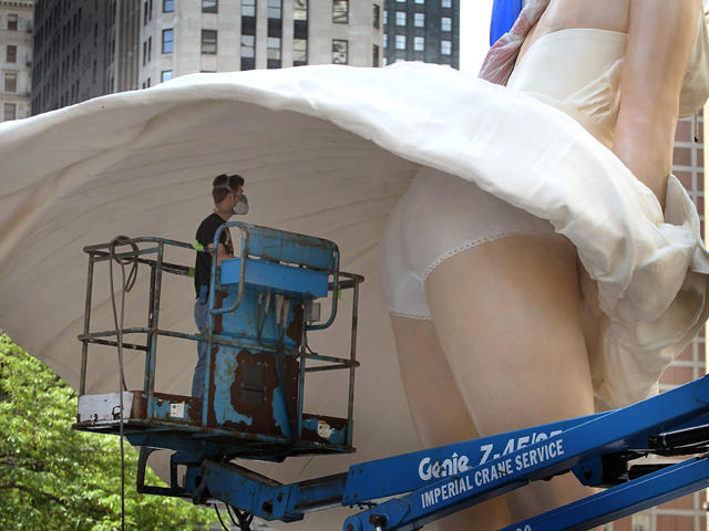 Backlash hits giant Marilyn Monroe statue for 'forcing upskirting