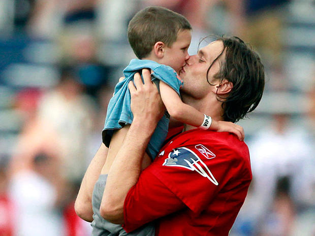 Tom Brady kisses his son Jack  
