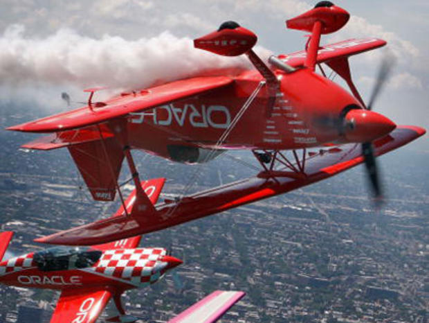 The Collaborators Fly During A Media Day Of The Chicago Air Show 