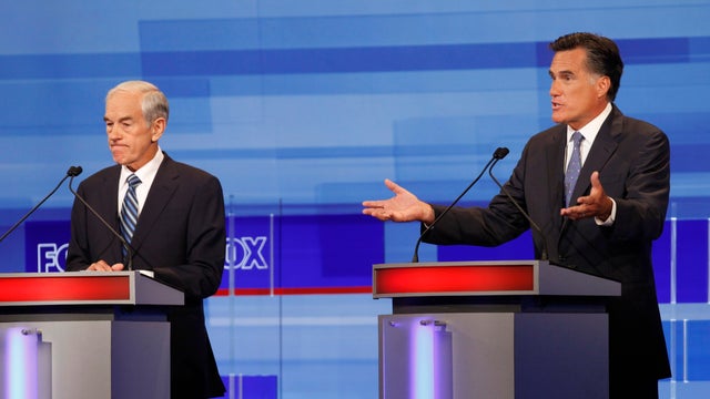 Ron Paul, Mitt Romney, debate 