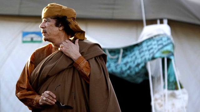 Libyan leader Muammar Qaddafi  
