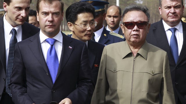 Kim Jong Il meets Dmitry Medvedev in Russia 