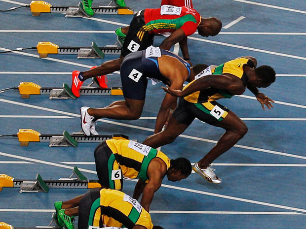 Usain Bolt false-starts 