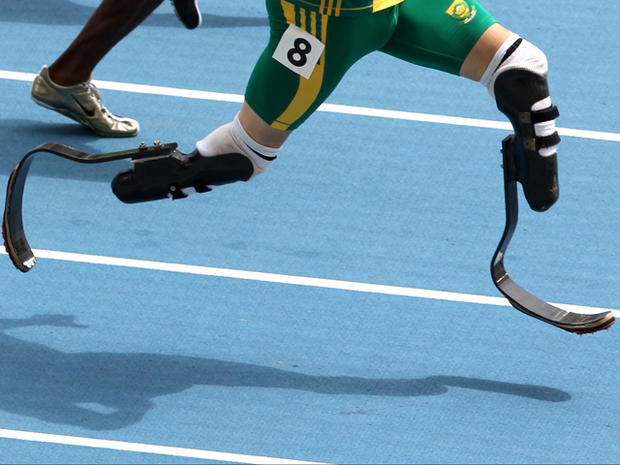 South Africa's Oscar Pistorius competes  