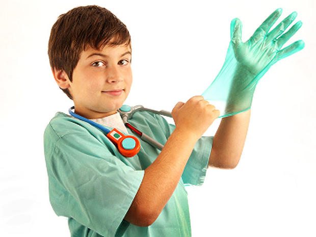 child playing doctor stock 4x3 