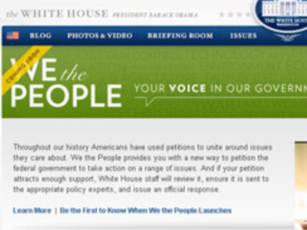 white house, we the people 