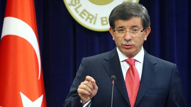 Turkey's Foreign Minister Ahmet Davutoglu  