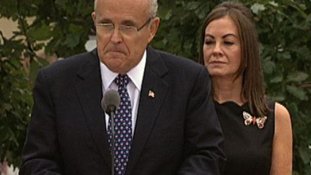 Giuliani at ground zero on 9/11 tenth anniversary 