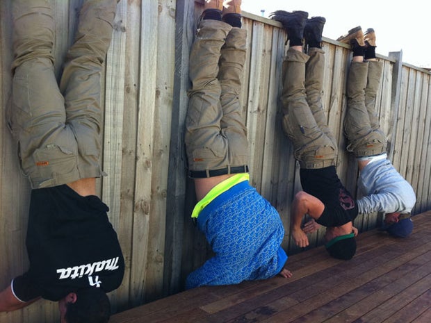 LOL-worthy "batman-ing" photos, it's the new "planking" 