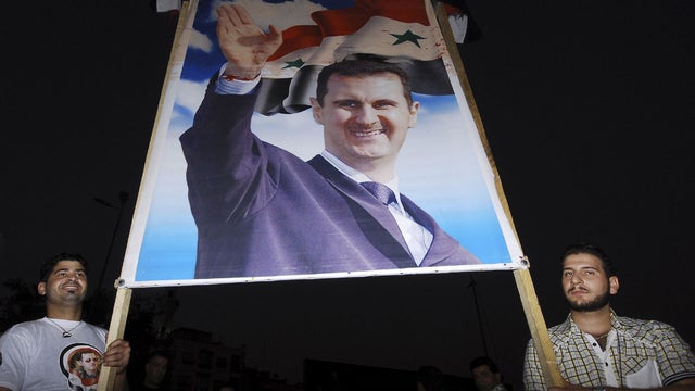 Syria pro-Assad demonstrations 