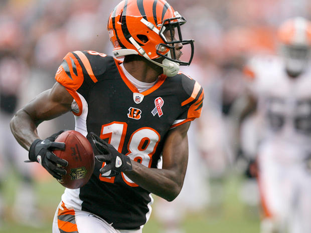 A.J. Green races to the end zone on a 41-yard touchdown  