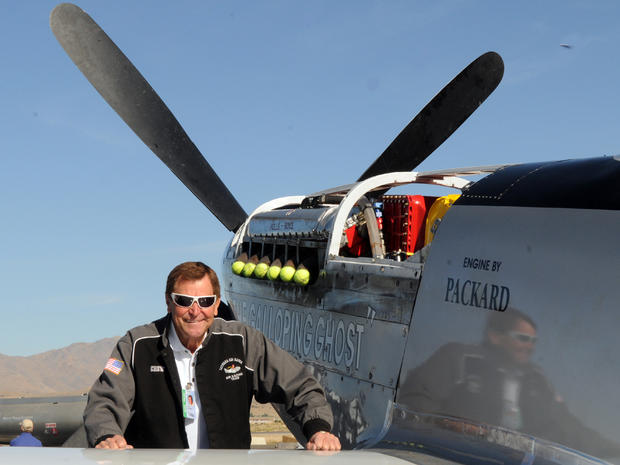 Longtime Reno Air Race pilot Jimmy Leeward with his P51 Mustang. 