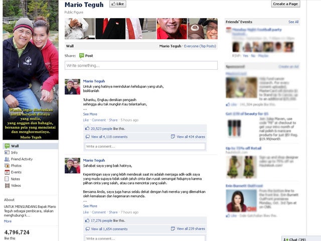 Top 20 most engaging Facebook pages 