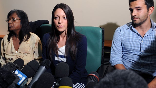 Meredith Kercher's mother Arline, sister Stephanie and brother Lyle  