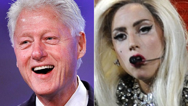 Former President Clinton and singer Lady Gaga 