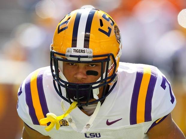 KNOXVILLE, TN - OCTOBER 15: Tyrann Mathieu #7 of the LSU Tigers warms up prior to facing the Tennessee Volunteers at Neyland Stadium on October 15, 2011 in Knoxville, Tennessee. (Photo by Kevin C. Cox/Getty Images) 