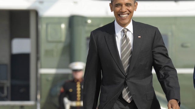 President Barack Obama walks from Marine One and heads toward Air Force One at Andrews Air Force Base in Md., Monday, Oct. 24, 2011. Obama is heading on a three-day trip to the West Coast. 