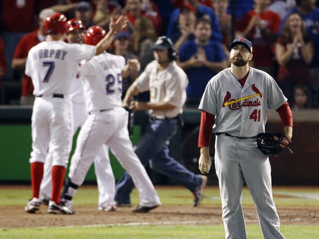 Mitchell Boggs waits by the mound  