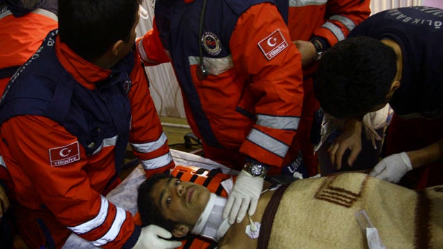 A collapsed building is seen in Ercis, Turkey, Oct. 27, 2011. The death toll went above 500 after the powerful quake hit eaA collapsed building is seen in Ercis, Turkey, Oct. 27, 2011. The death toll went above 500 after the powerful quake hit eastern Tur 