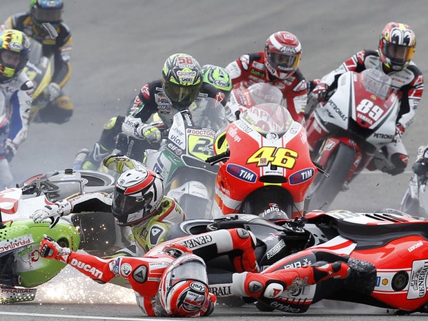 Nicky Hayden and Valentino Rossi 