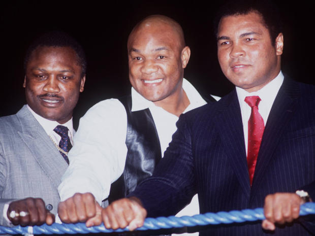 Joe Frazier, George Foreman and Muhammad Ali 