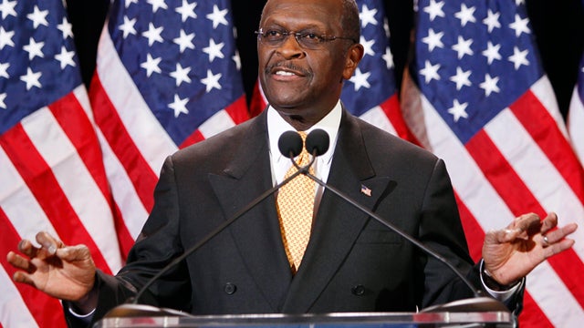 Republican Presidential candidate Herman Cain addresses the media Tuesday, Nov. 8, 2011, in Scottsdale, Ariz. Cain was responding to Sharon Bialek, a Chicago-area woman, who accused Cain on Monday, Nov. 7, 2011, of making an unwanted sexual advance agains 